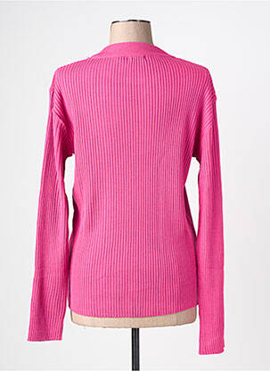 Pull stretch manches longues rose fonce FELINO femme