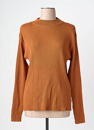 Pull stretch manches longues orange FELINO femme
