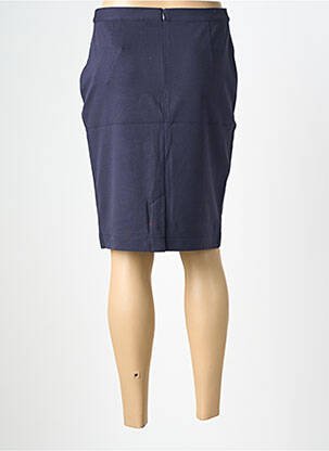 Jupe mi-longue stretch bleu FELINO femme