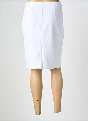 Jupe mi-longue taille à pinces blanc FELINO femme