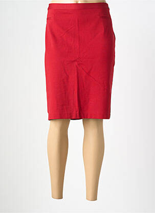 Jupe mi-longue stretch rouge FELINO femme