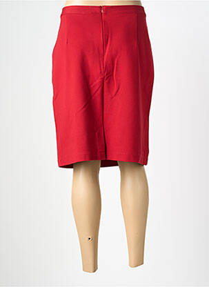 Jupe mi-longue stretch rouge FELINO femme