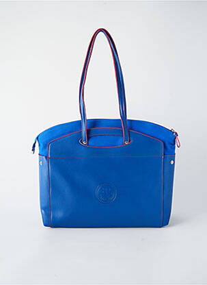 Sac fermeture zippée bleu PATRICK BLANC femme