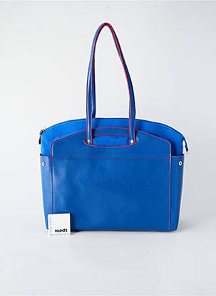 Sac fermeture zippée bleu PATRICK BLANC femme