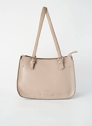 Sac fermeture zippée forme rectangulaire beige FUCHSIA femme