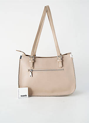 Sac fermeture zippée forme rectangulaire beige FUCHSIA femme