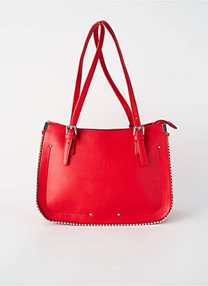Sac fermeture zippée forme rectangulaire rouge FUCHSIA femme