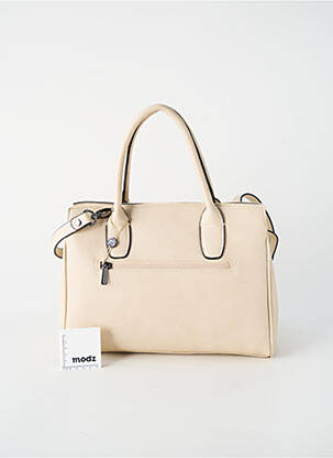 Sac fermeture zippée forme rectangulaire beige HEXAGONA femme