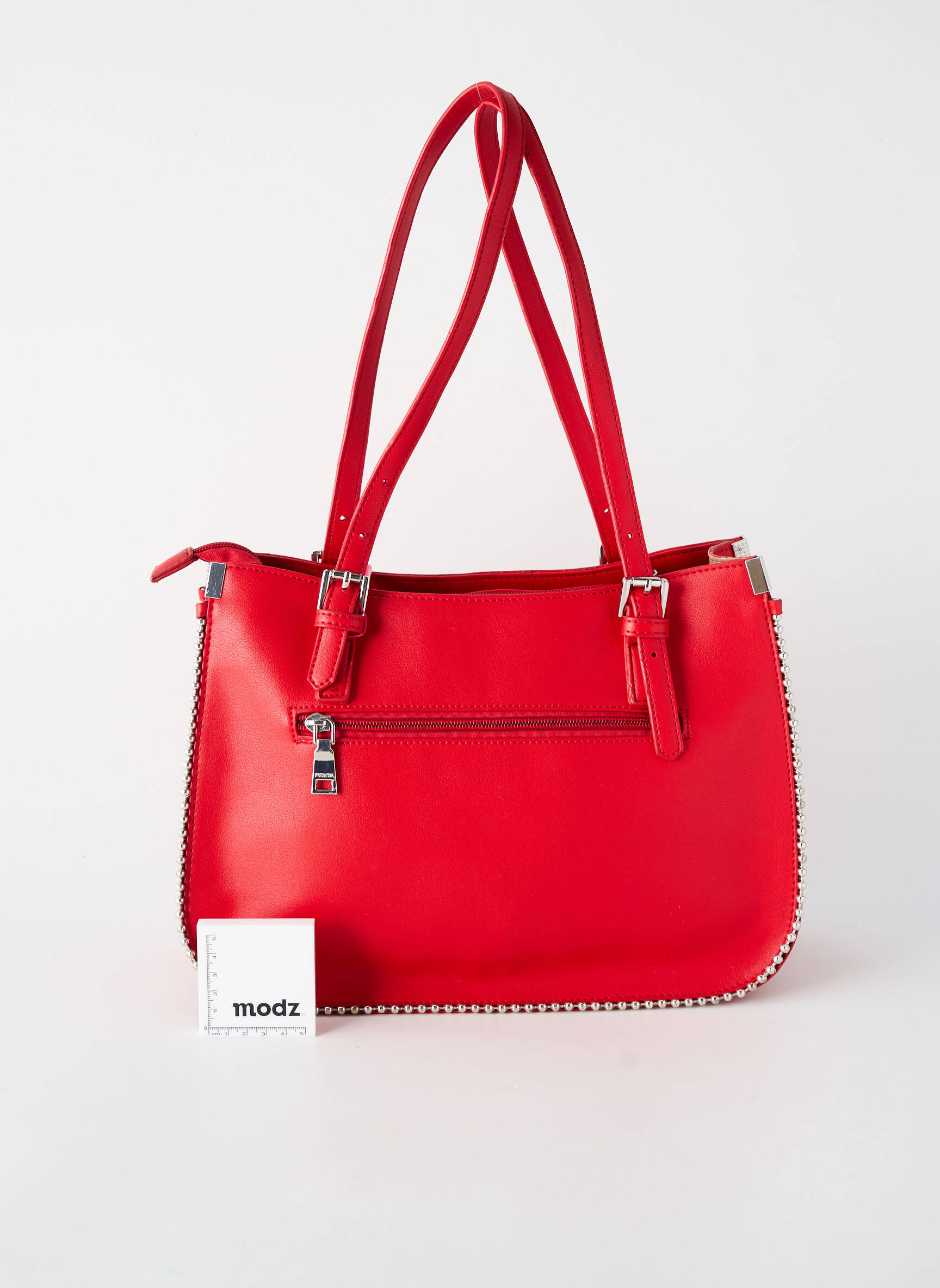 Sac fermeture zippée forme rectangulaire rouge FUCHSIA femme