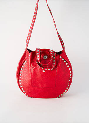 Sac fermeture rabat pressionné rouge GP femme