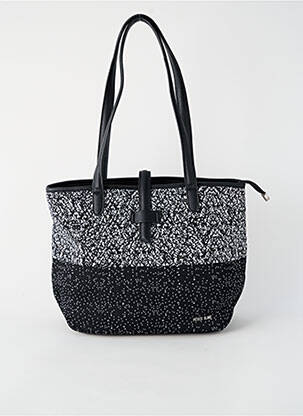 Sac fermeture zippée forme cabas noir PATRICK BLANC femme