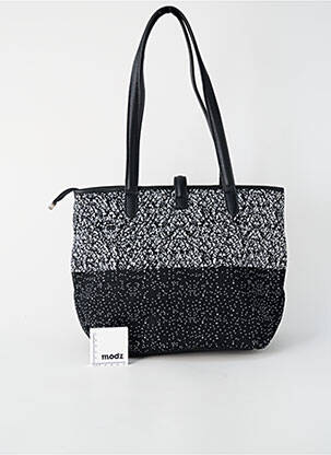 Sac fermeture zippée forme cabas noir PATRICK BLANC femme