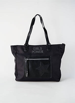 Sac fermeture zippée forme cabas noir GP femme