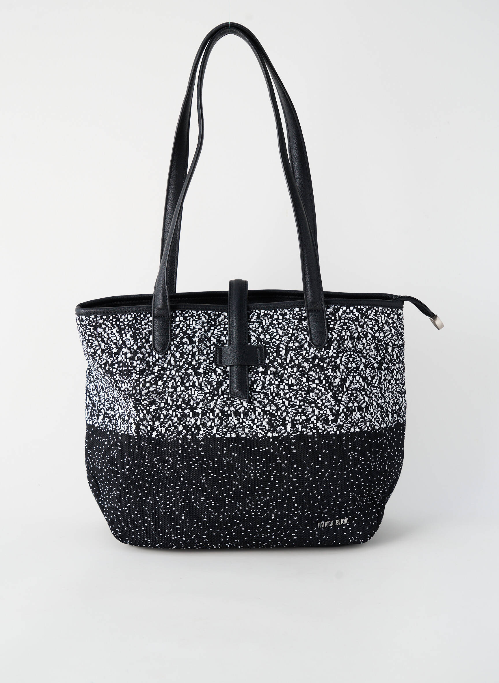 Sac fermeture zippée forme cabas noir PATRICK BLANC femme