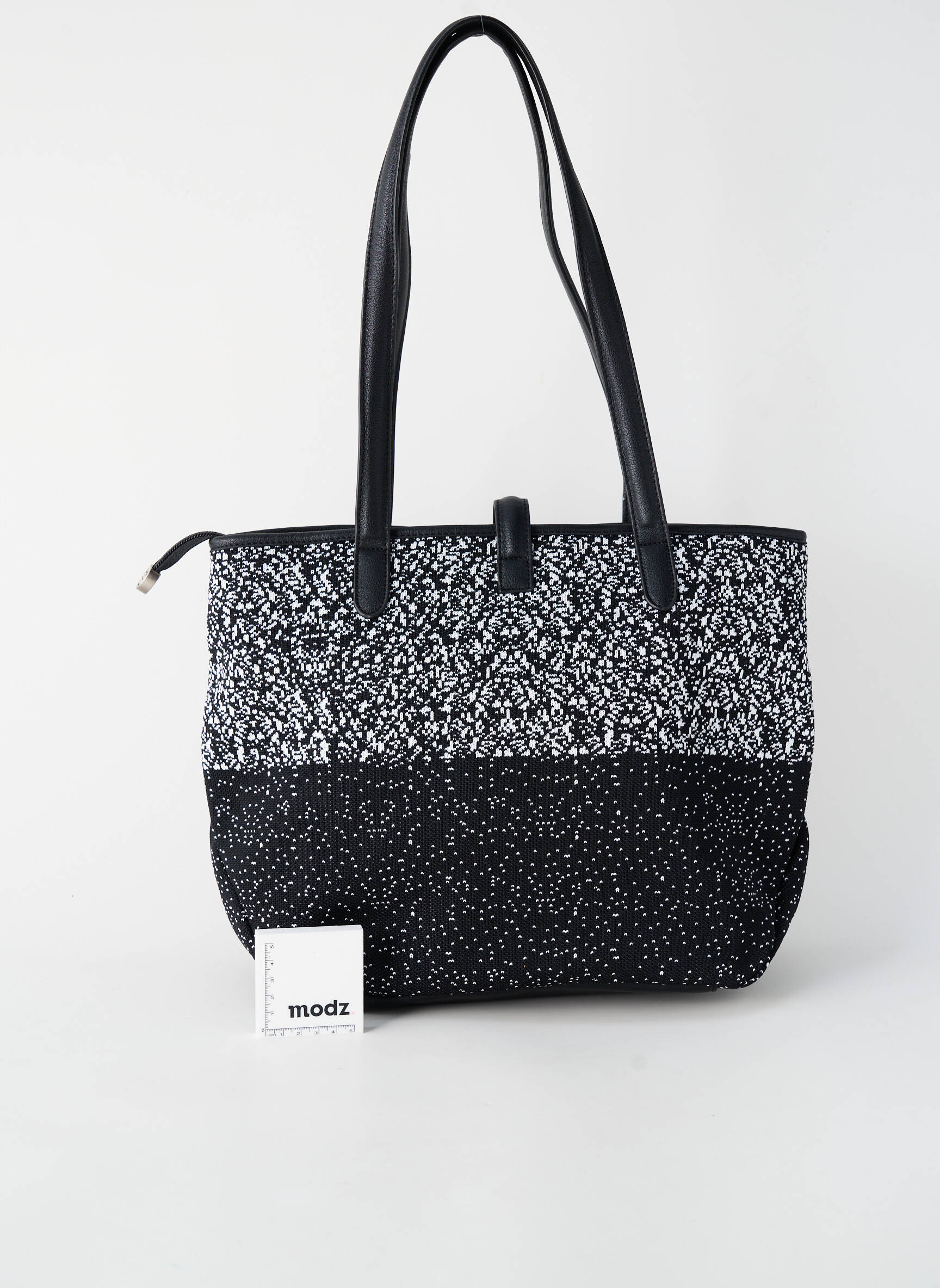 Sac fermeture zippée forme cabas noir PATRICK BLANC femme