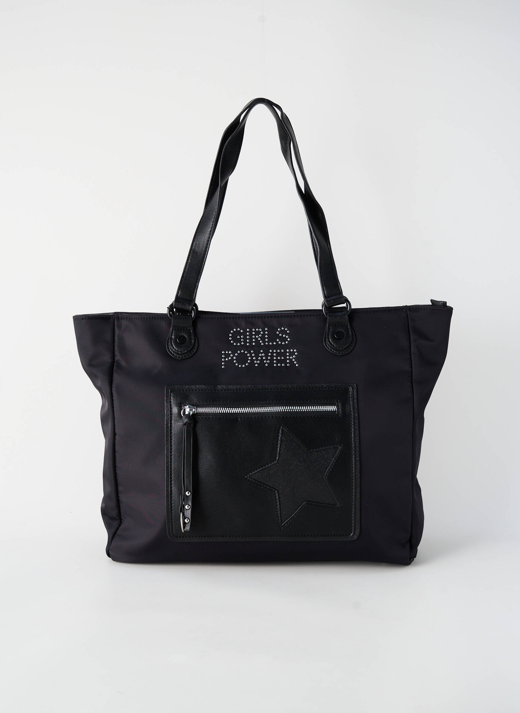 Sac fermeture zippée forme cabas noir GP femme