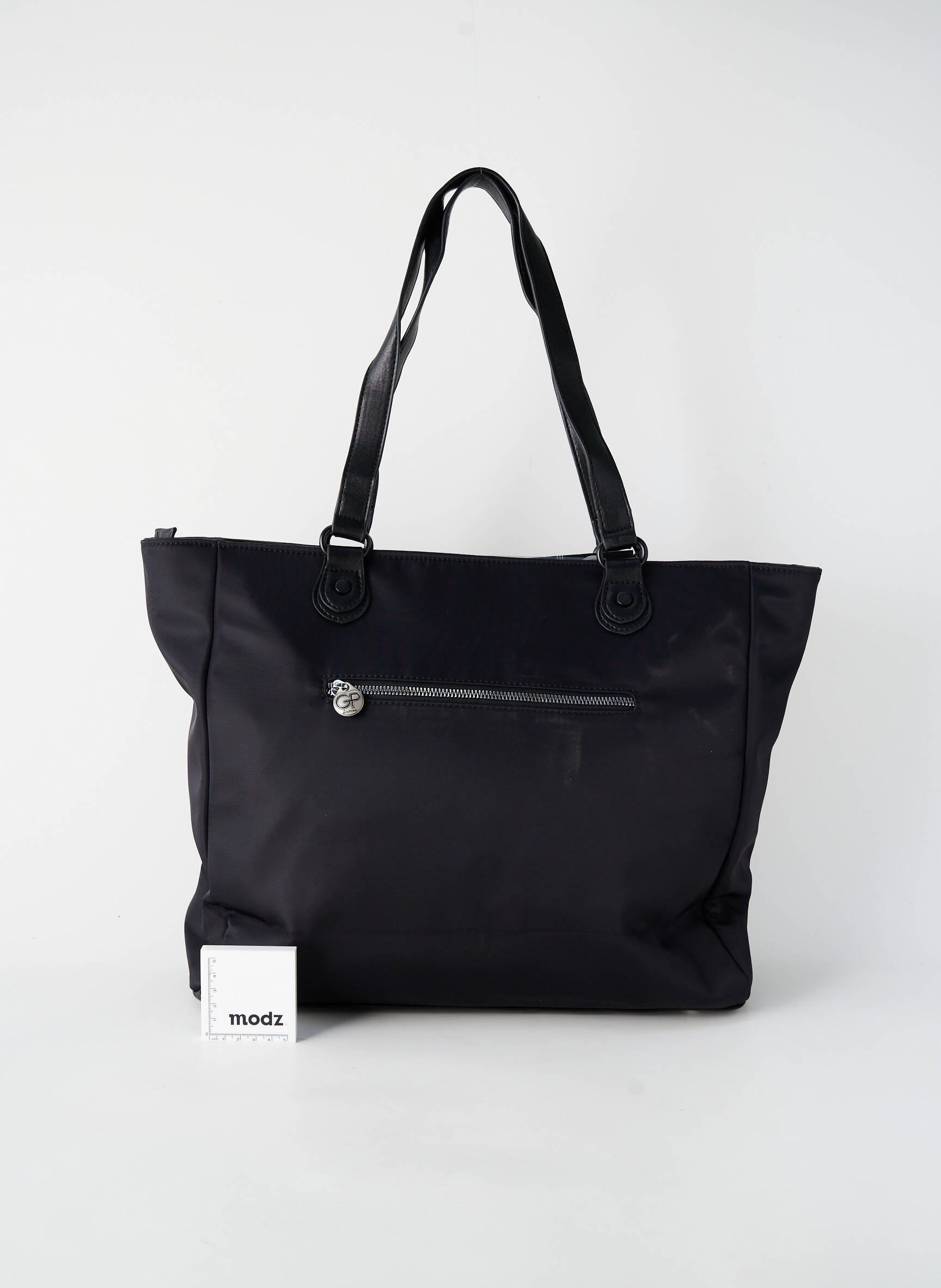 Sac fermeture zippée forme cabas noir GP femme