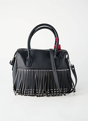 Sac fermeture zippée forme rectangulaire noir FUCHSIA femme