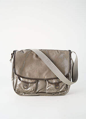 Sac multipoches forme rectangulaire gris TEXIER femme