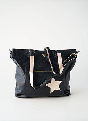 Sac fermeture zippée forme cabas noir GP femme