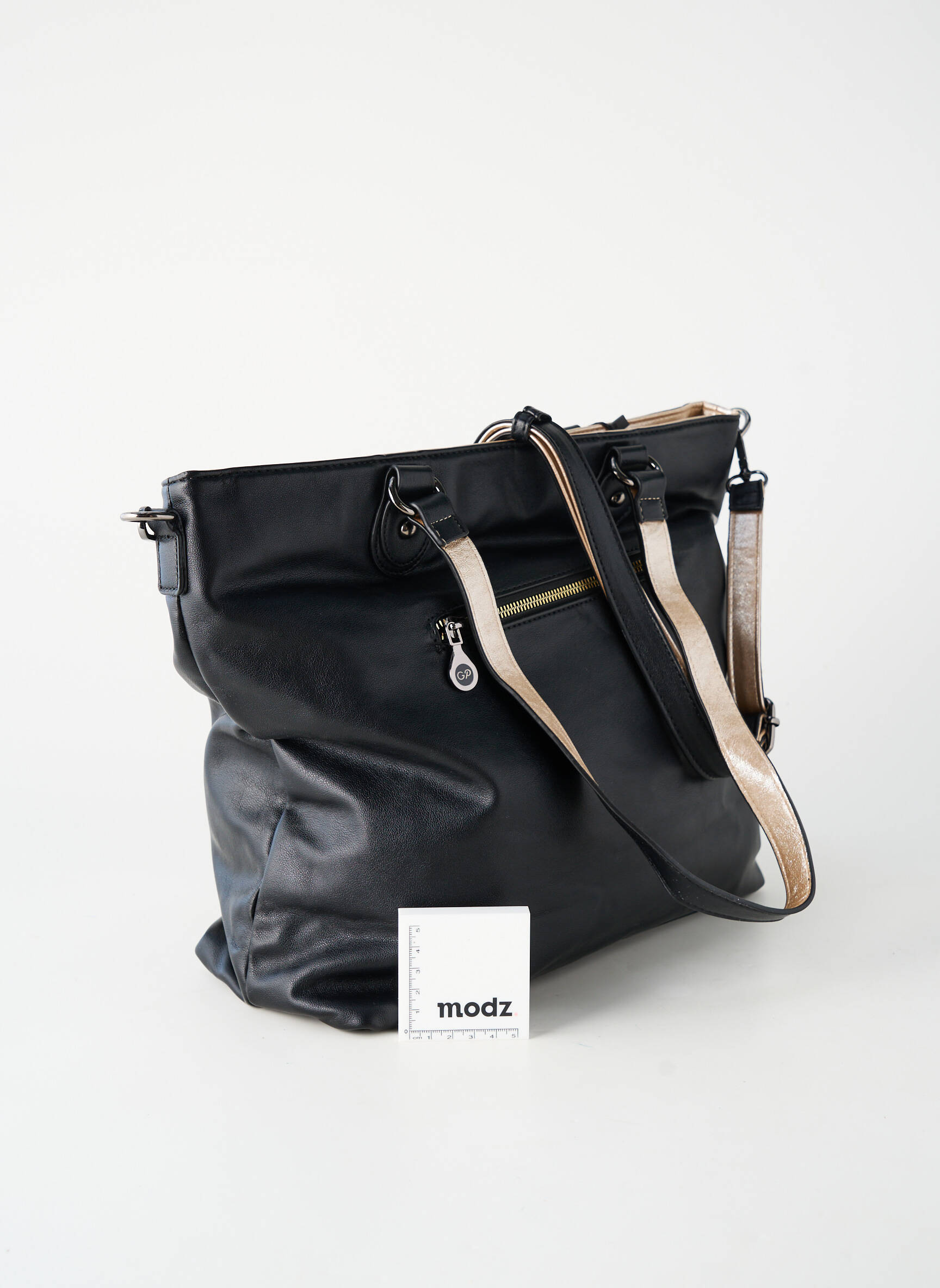 Sac fermeture zippée forme cabas noir GP femme
