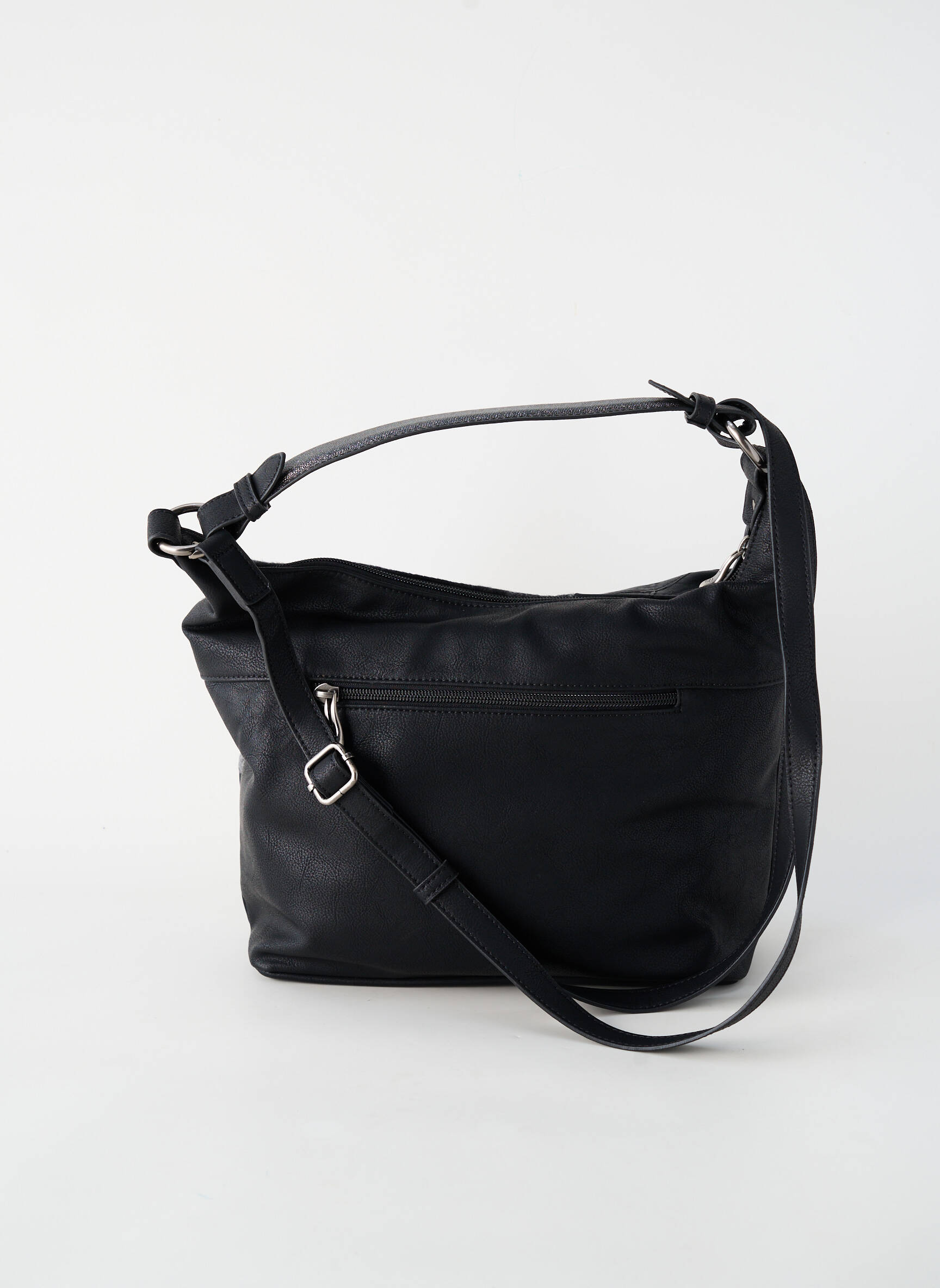 Sac fermeture zippée forme rectangulaire noir PATRICK BLANC femme