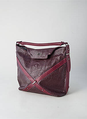 Sac multipoches forme rectangulaire violet ELITE femme