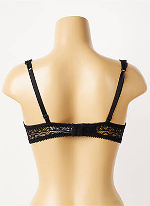 Soutien-gorge effet matière satinée haut soutien-gorge moulé noir MAISON LEJABY femme