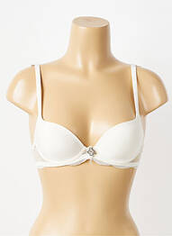Soutien-gorge effet matière satinée haut soutien-gorge moulé beige LOU femme