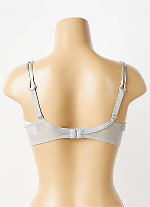 Soutien-gorge effet matière satinée haut soutien-gorge push-up gris SECRET D'EVA femme