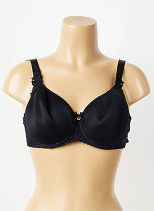 Soutien-gorge broderie haut soutien-gorge moulé noir SECRET D'EVA femme