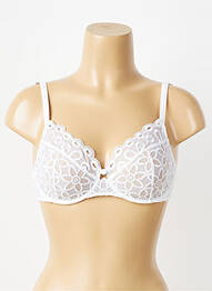 Soutien-gorge légère et transparente haut soutien-gorge emboitant blanc MAISON LEJABY femme