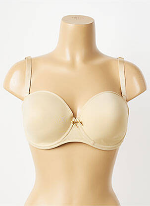 Soutien-gorge effet matière satinée haut soutien-gorge moulé chair CHANTELLE femme