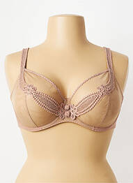 Soutien-gorge effet matière satinée haut soutien-gorge emboitant chair MAISON LEJABY femme