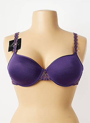 Soutien-gorge effet matière satinée haut soutien-gorge moulé violet CHANTELLE femme