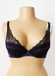 Soutien-gorge effet matière satinée haut soutien-gorge push-up violet CHANTELLE femme