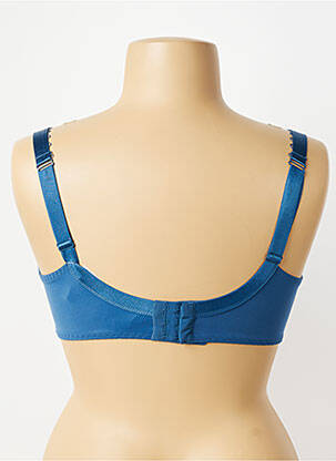 Soutien-gorge effet matière satinée haut soutien-gorge emboitant bleu MAISON LEJABY femme