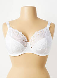Soutien-gorge effet matière satinée haut soutien-gorge emboitant blanc MAISON LEJABY femme