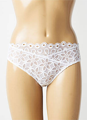 Culotte effet matière satinée blanc MAISON LEJABY femme