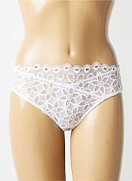Culotte effet matière satinée blanc MAISON LEJABY femme