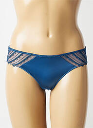 Tanga stretch bleu MAISON LEJABY femme