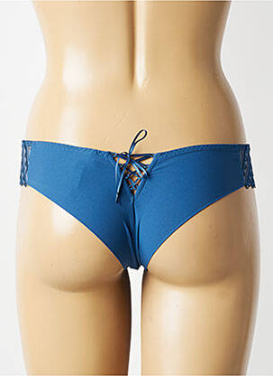 Tanga stretch bleu MAISON LEJABY femme