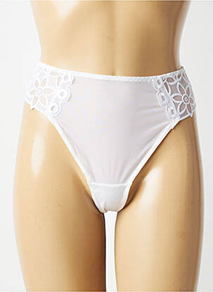 Tanga stretch blanc MAISON LEJABY femme