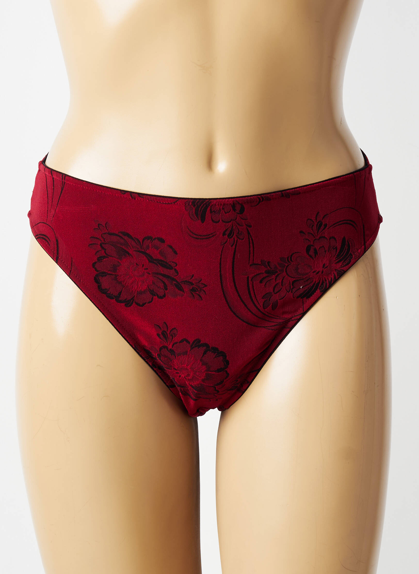 Culotte tissage satiné rouge MILLESIA femme