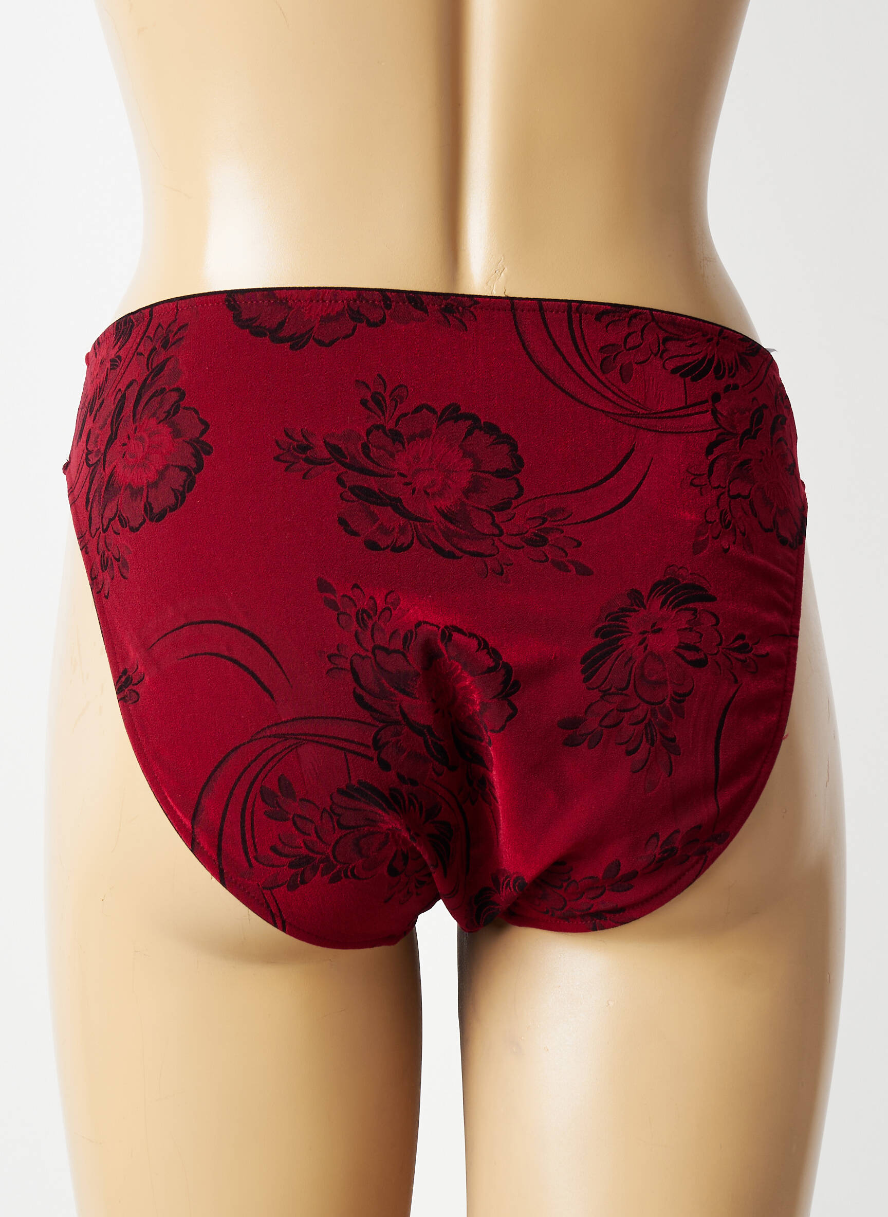 Culotte tissage satiné rouge MILLESIA femme