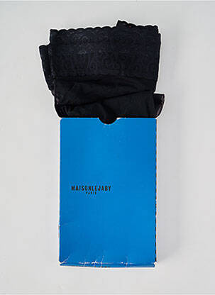 Bas broderie noir MAISON LEJABY femme