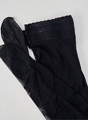 Bas broderie noir MAISON LEJABY femme