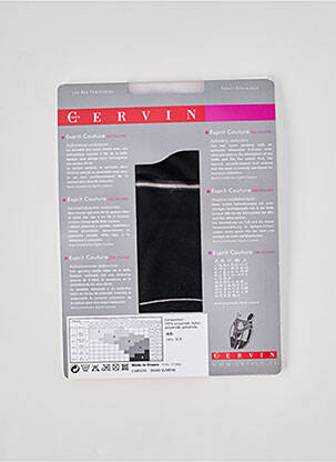 Bas broderie noir CERVIN femme
