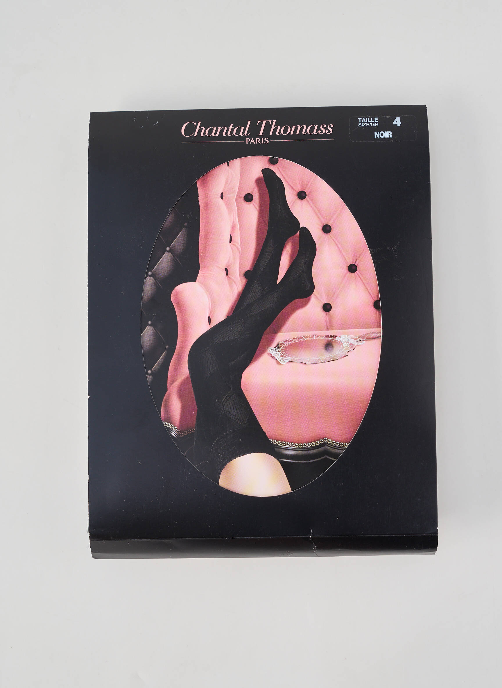 Bas imprimé fantaisie noir CHANTAL THOMASS femme
