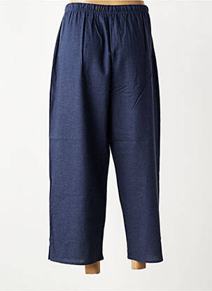 Pantalon 7/8 taille élastique taille normale bleu QUATRE VINGT JOURS femme